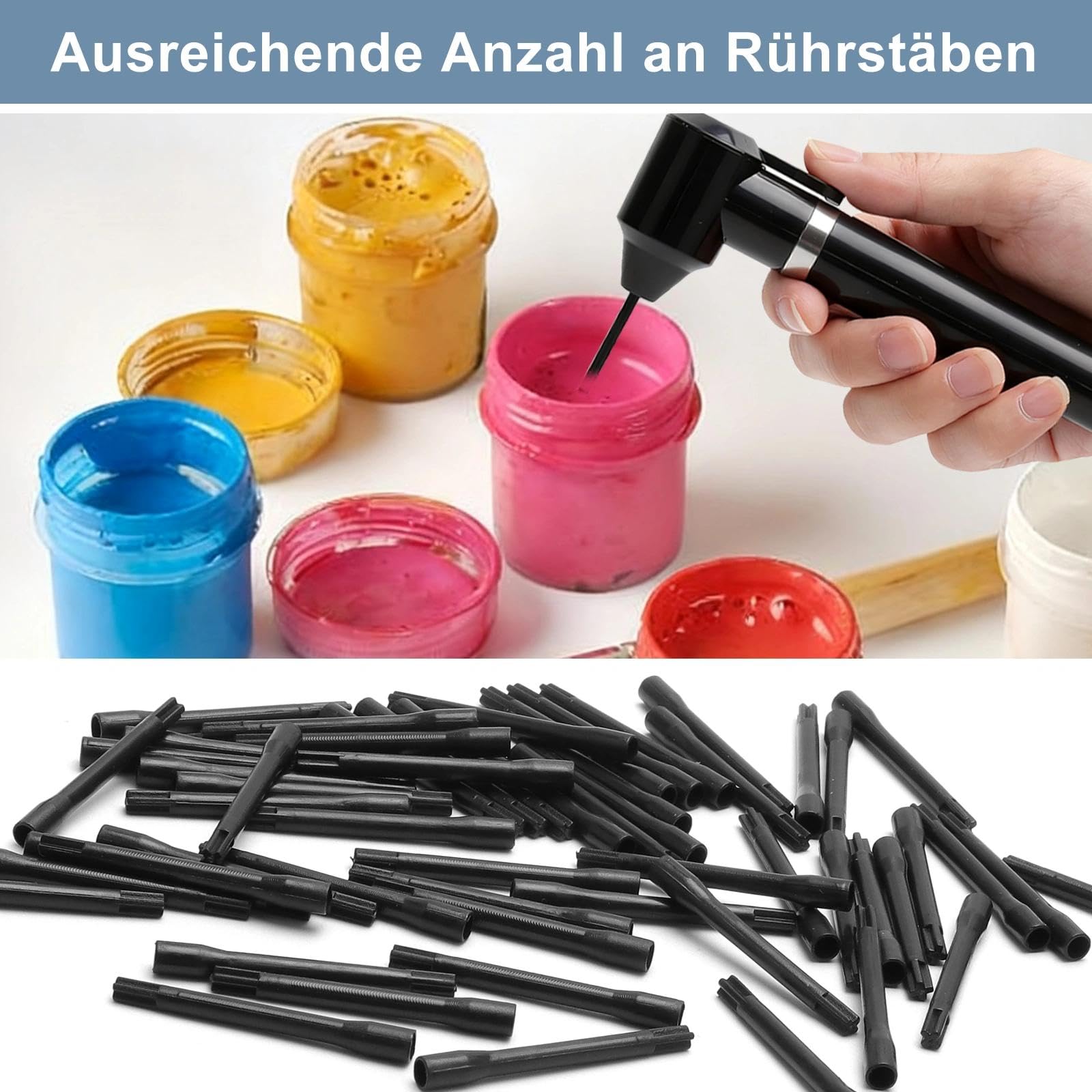 TNSLAND Mezclador de Tinta - Kit de Licuadora de Tinta para Tatuajes Máquina de Mezcla Mezclador de Pigmentos con 105 Varillas Mezcladoras