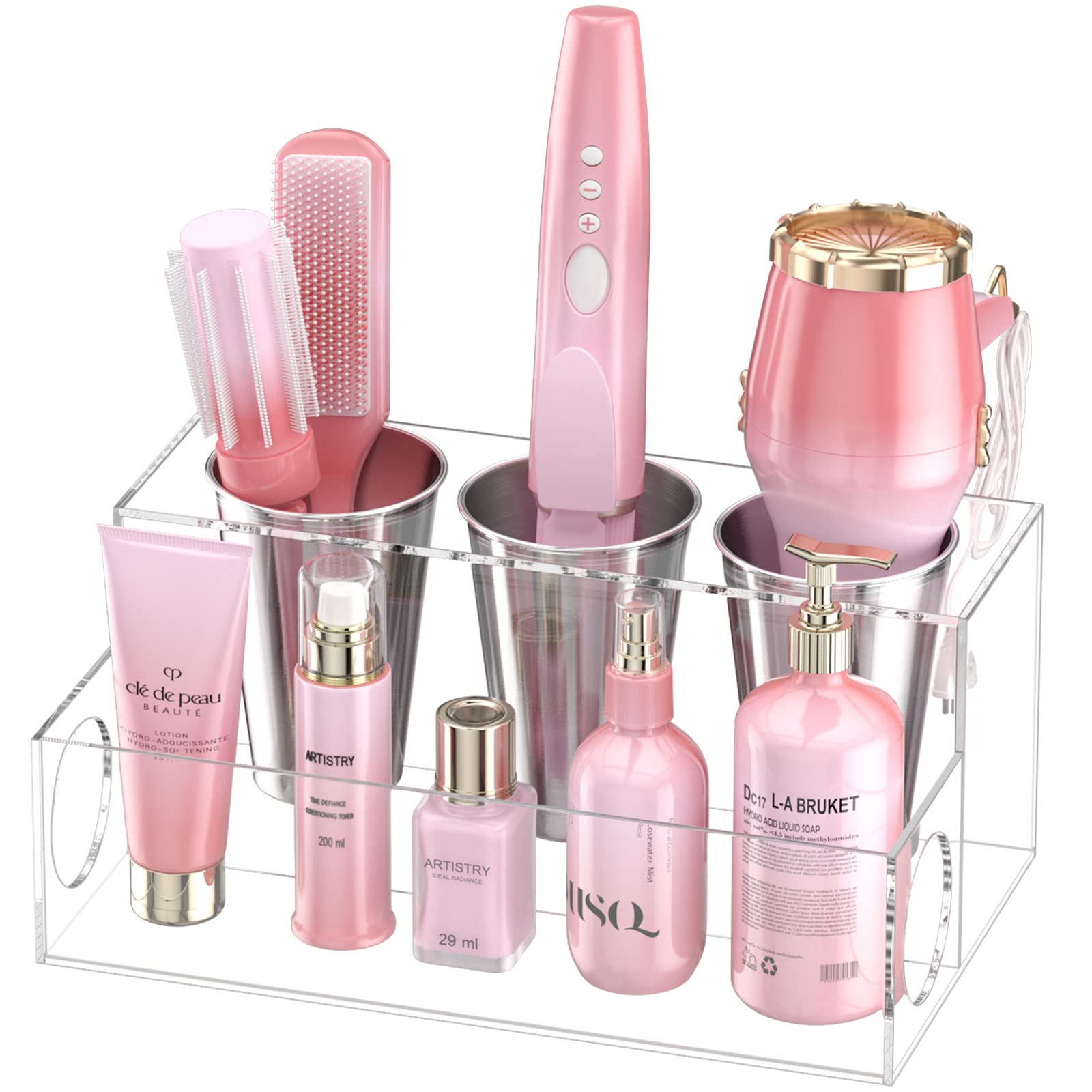 Buy NIUBEE Hair Tool Organizer, Clear Acrylic Hair Dryer and Styling Organizer, Bathroom