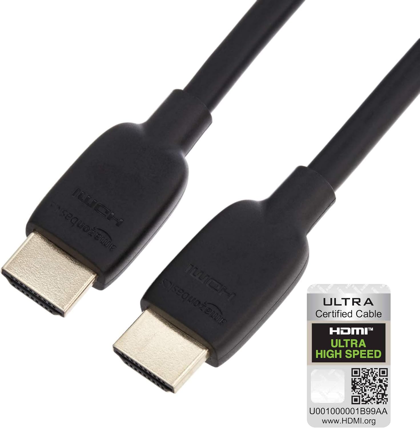 Amazon Basics HDMI Cable, 3 Feet, HDMI 2.1 to HDMI Cable (48Gbps), 8K@60Hz 4K@120Hz Certified Ultra High Speed, Black, Compatible with PS5/Xbox/TV/Monitor