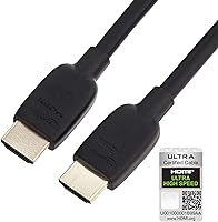 Amazon Basics HDMI 2.1 Cable 3ft 48Gbps Ultra High Speed - 8K@60Hz 4K@120Hz Certified for PS5 Xbox TV Monitor