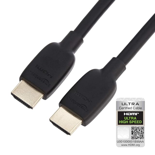 Amazon Basics HDMI Cable 3 Feet HDMI 2 1 to HDMI Cable 48Gbps 8K 60Hz 4K 120Hz Certified