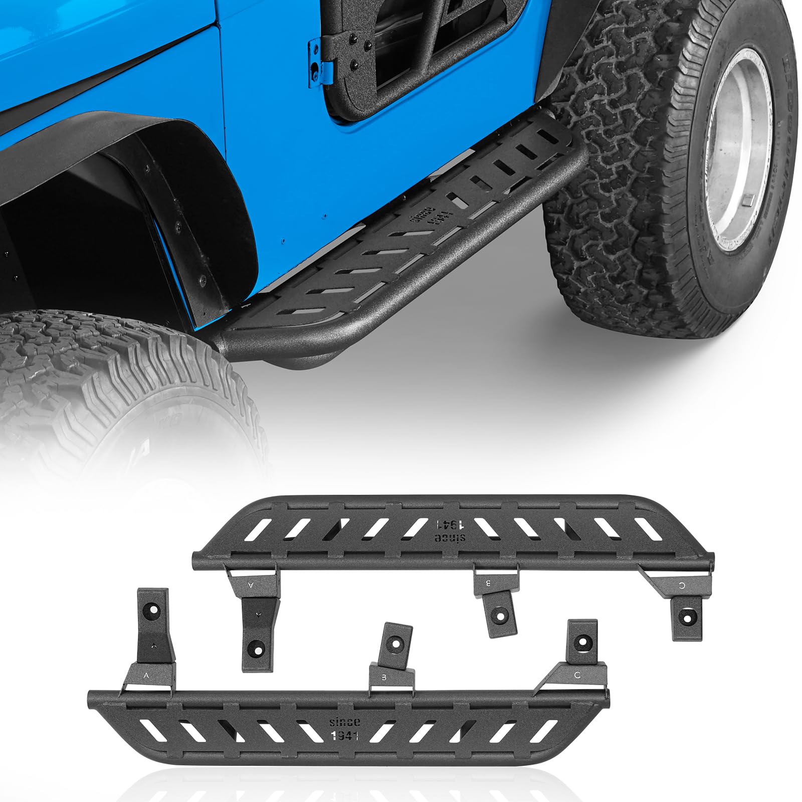 Hooke Road TJラングラー サイドステップ 1997～2006適応 Amazon.com: Hooke Road Wrangler TJ Running Boards for 1997-2006