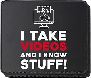 Videographer Mouse Pad Take Videos and Know Stuff, Cameraman Gift, Videography Mousepad, 2 Pack