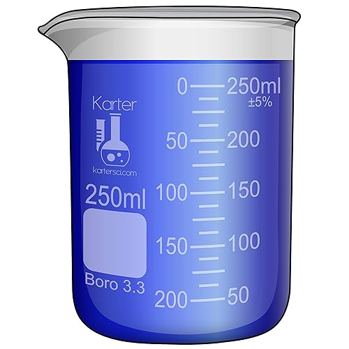 Miniatura 9 de Vaso de precipitados de 203fl oz forma baja vidrio de borosilicato 33 doble escala Karter Scientific 232T4 individual