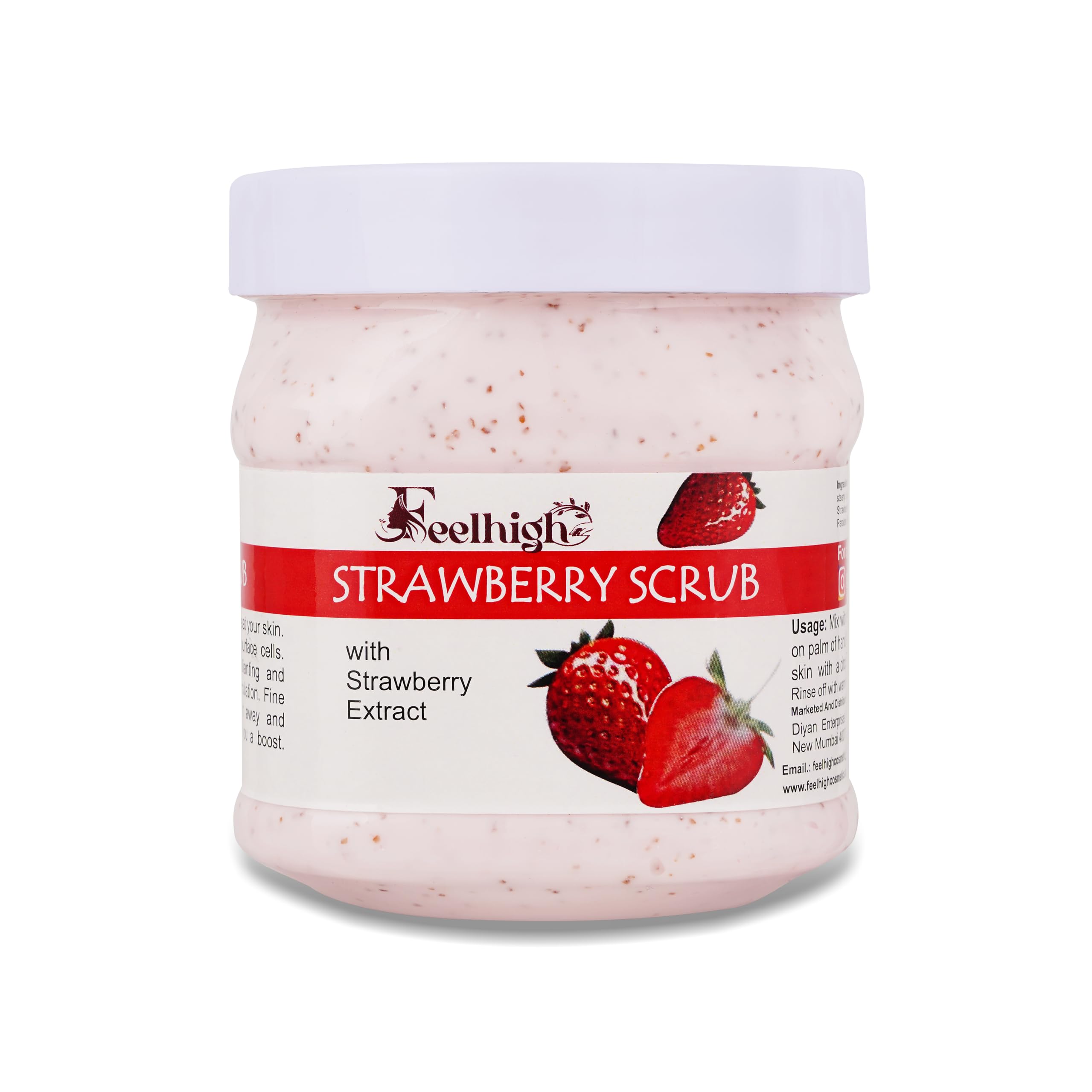 Strawberry Scrub for Face & Body Enriched with strawberry extract helps skin from harmful UV rays, Improve Complexion, Softness & Smooth Skin, Skin Care for Acne Blackheads Dark Spots.-image-23