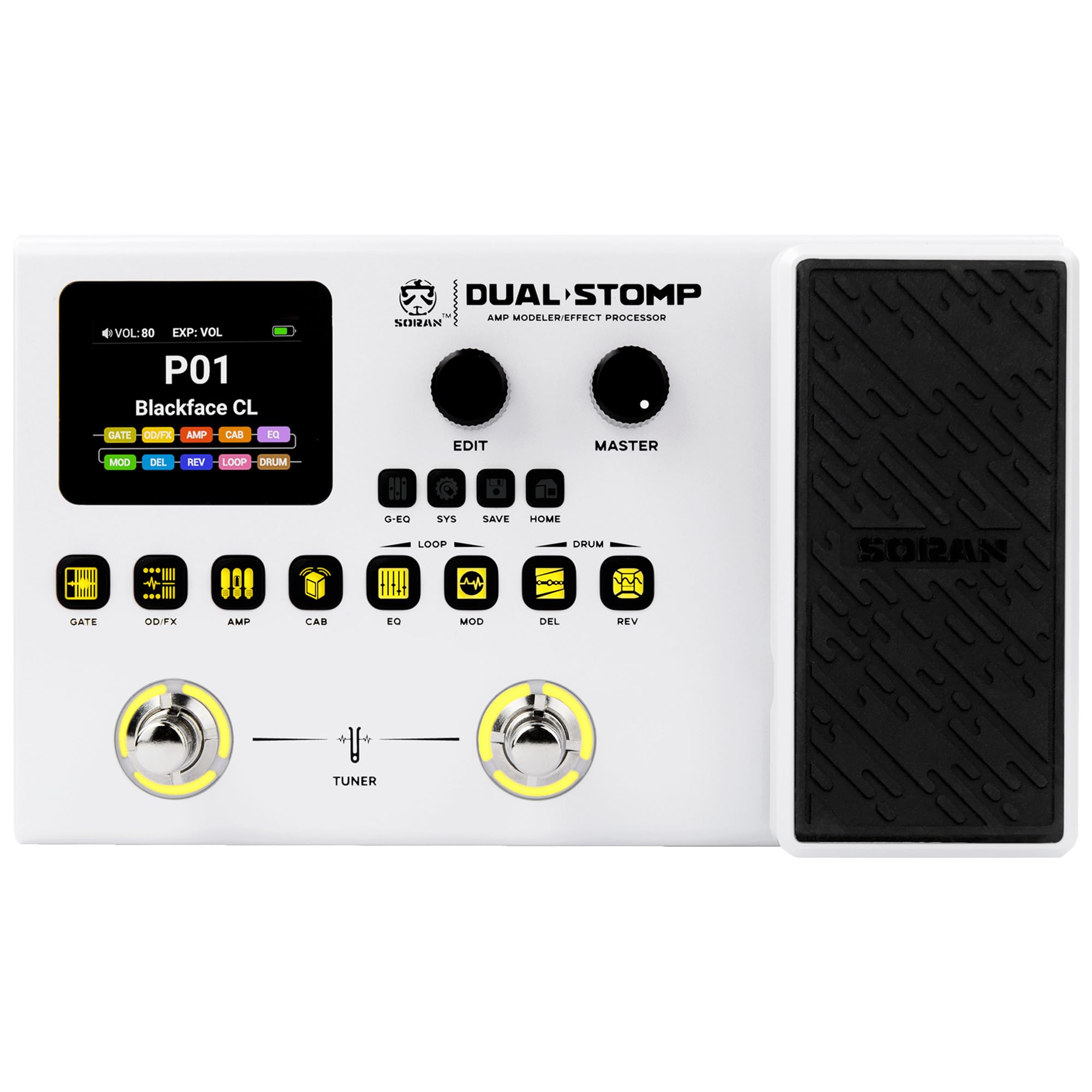 Amazon.com: SORAN Dual Stomp Multi Effects Guitar Pedals