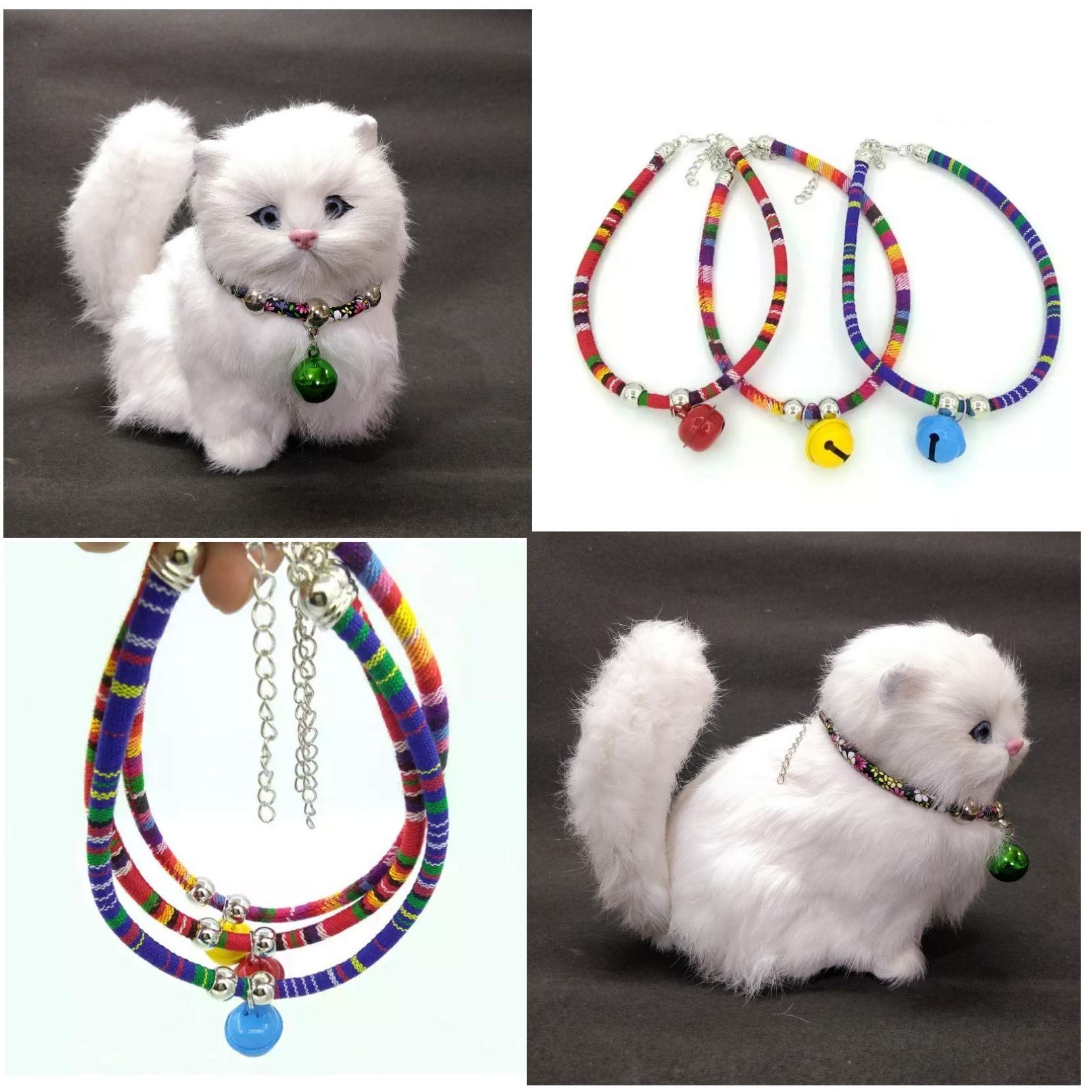 Petlicious & More Cat Necklace Collar with Bell Cat Collar Charm Kitten Collar Charm (Pack of 2) - Multicolor (B07XDR1R7S) Amazon Price History, Amazon Price Tracker