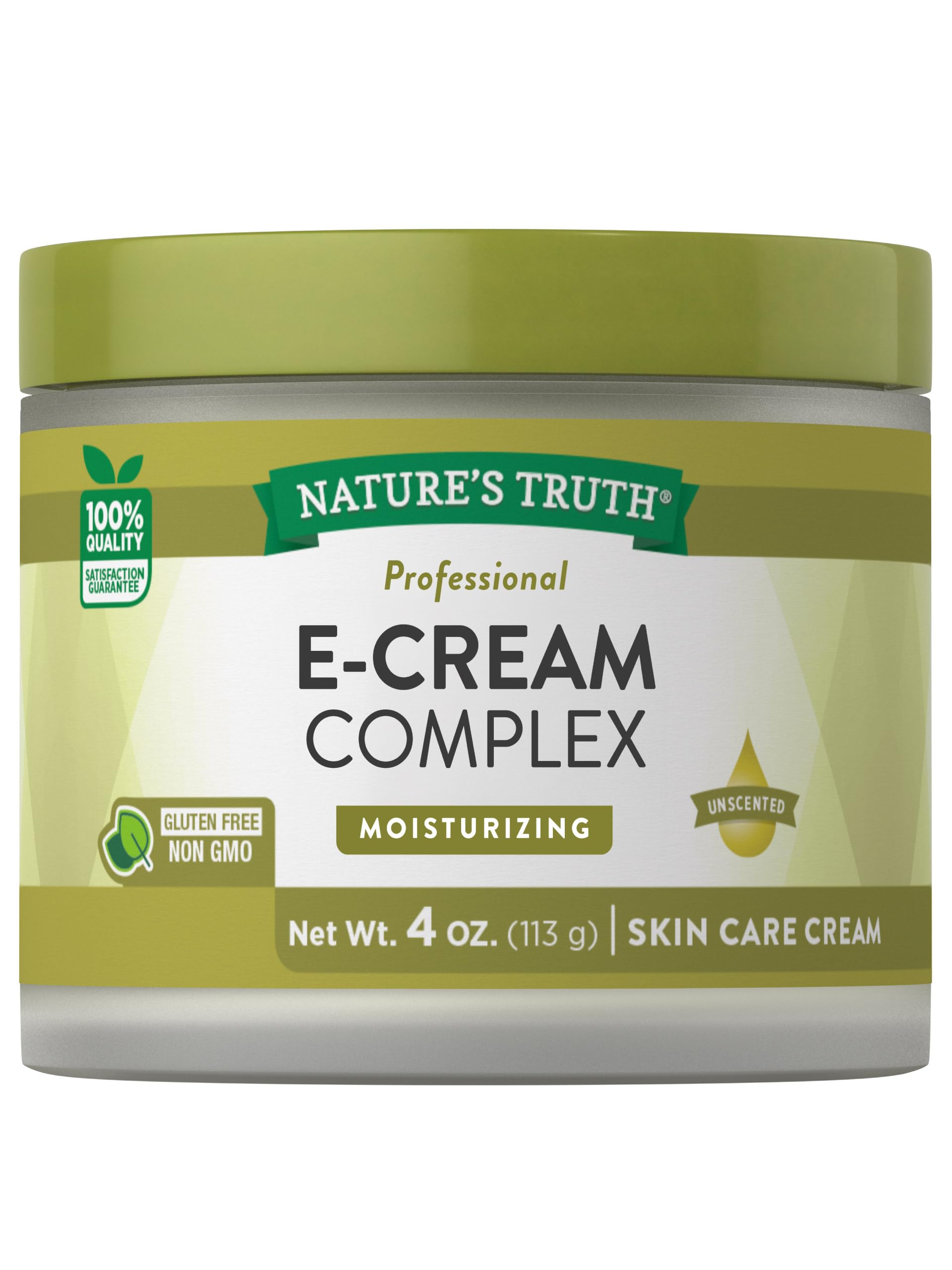 Nature's Truth Vitamin E Cream Complex | with Vitamin A & D | 4 oz | Moisturizing Skin Care Cream