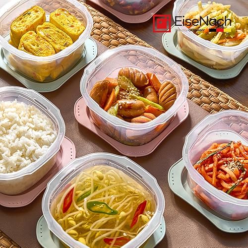 Miniatura 7 de Eisenach Essen RangeCook - Juego de recipientes para almacenamiento de alimentos, sin BPA, tapa hermética, apto para microondas y lavavajillas,