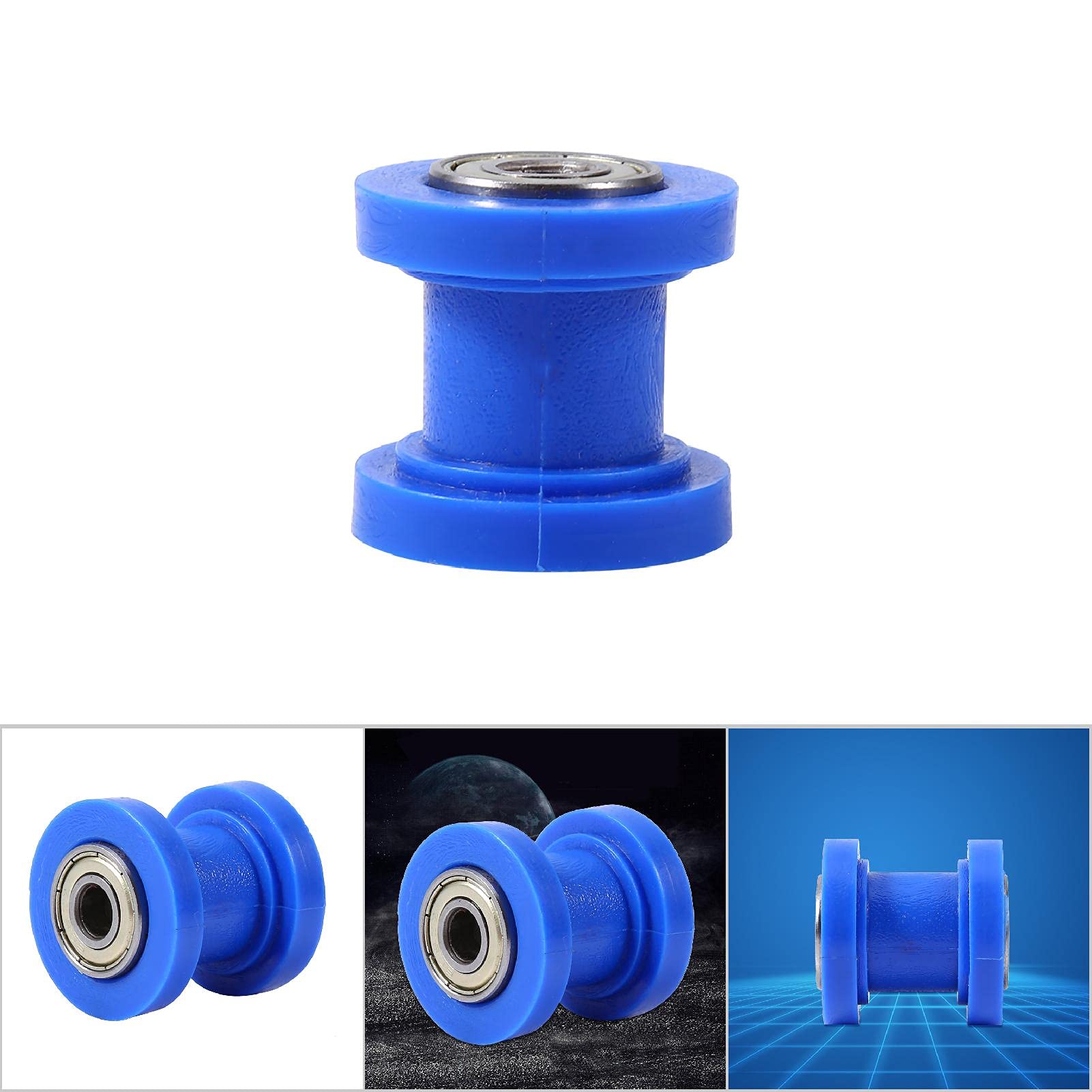 Qiilu QL00282 Guida a rulli tendicatena a catena da 10 mm Guida Pit Dirt Mini Bike Moto Atv(Blue)