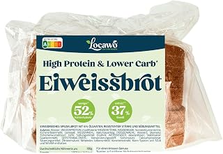 Locawo Low Carb Eiweissbrot | 22g Eiweiss pro 100g | Voller Getreidegeschmack | Vegan | ideal für eine eiweißreiche, kalorien- und zuckerreduzierte Ernährung