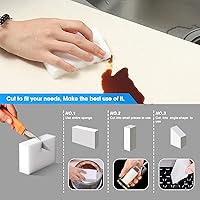 Vista 6 de Paquete de 10 esponjas de melamina para limpieza multiusos, resistentes y duraderos para usar en fregaderos, cocina, baños, paredes, suelos