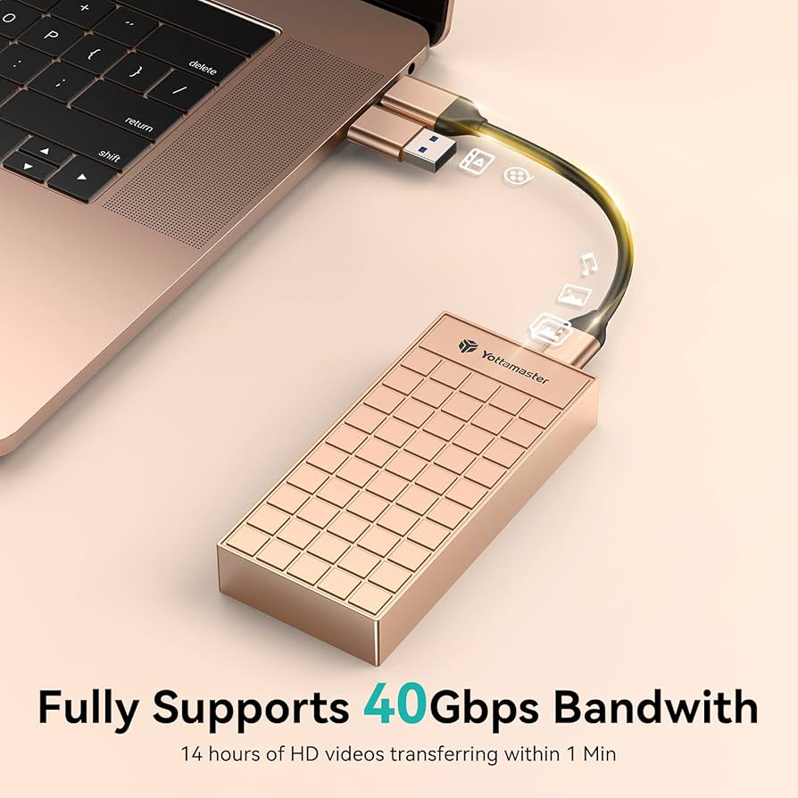 Yottamaster USB4 NVMe SSDエンクロージャー S03-C4 Yottamaster USB4 40Gps M.2 Nvme SSD Enclosure