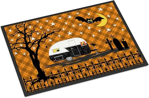Caroline's Treasures VHA3020JMAT - Tapete vintage de Halloween para puerta delantera, 24 x 36 pulgadas, para interiores y exteriores, para entrada,