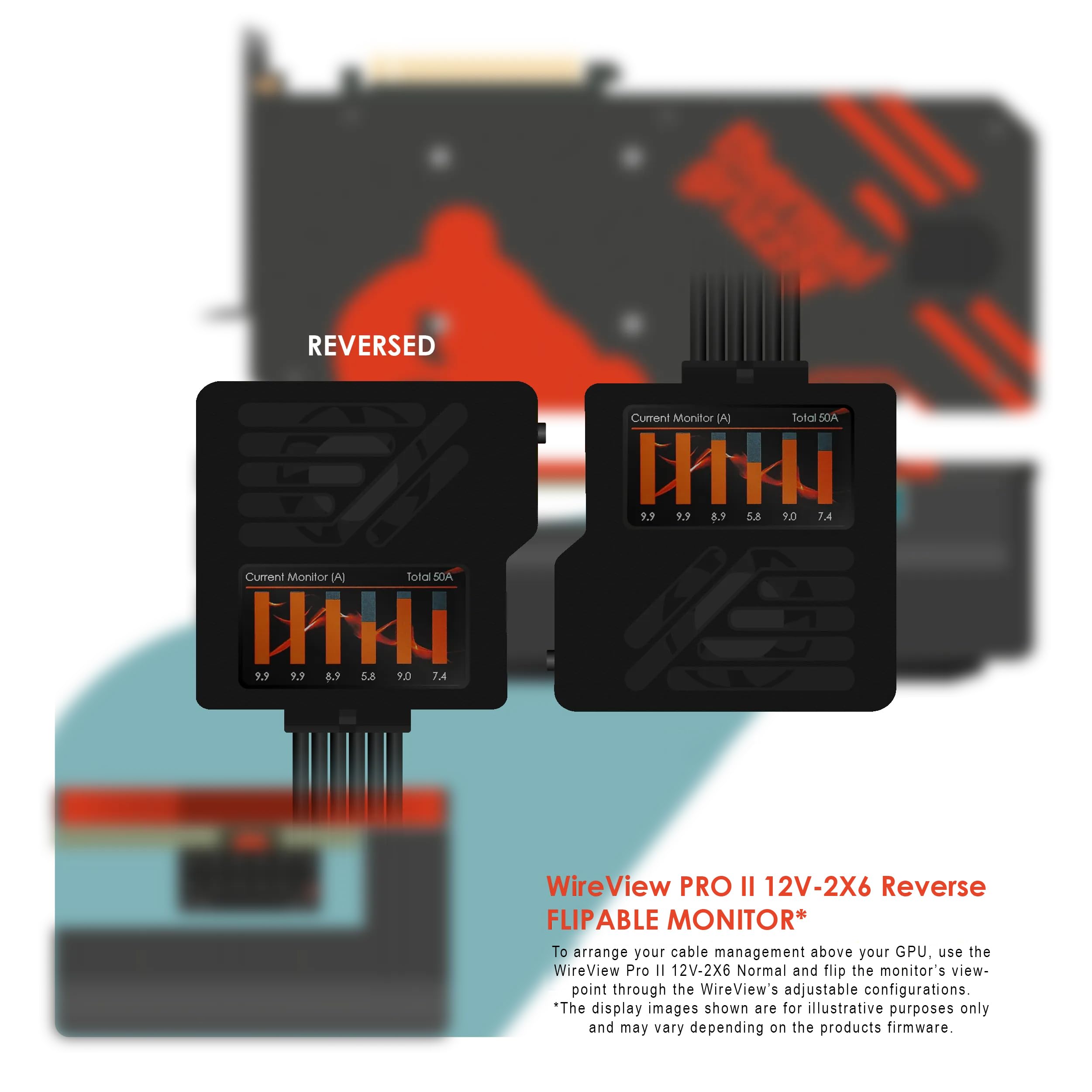 Thermal Grizzly WireView Pro II GPU - Dispositivo di monitoraggio GPU per schede grafiche 12V-2x6 e 12VHPWR con monitoraggio corrente per pin, display TFT-IPS e instradamento dei cavi a 90 gradi
