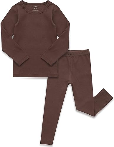 AVAUMA - Pijama para niños y niñas de algodón básico para uso diario