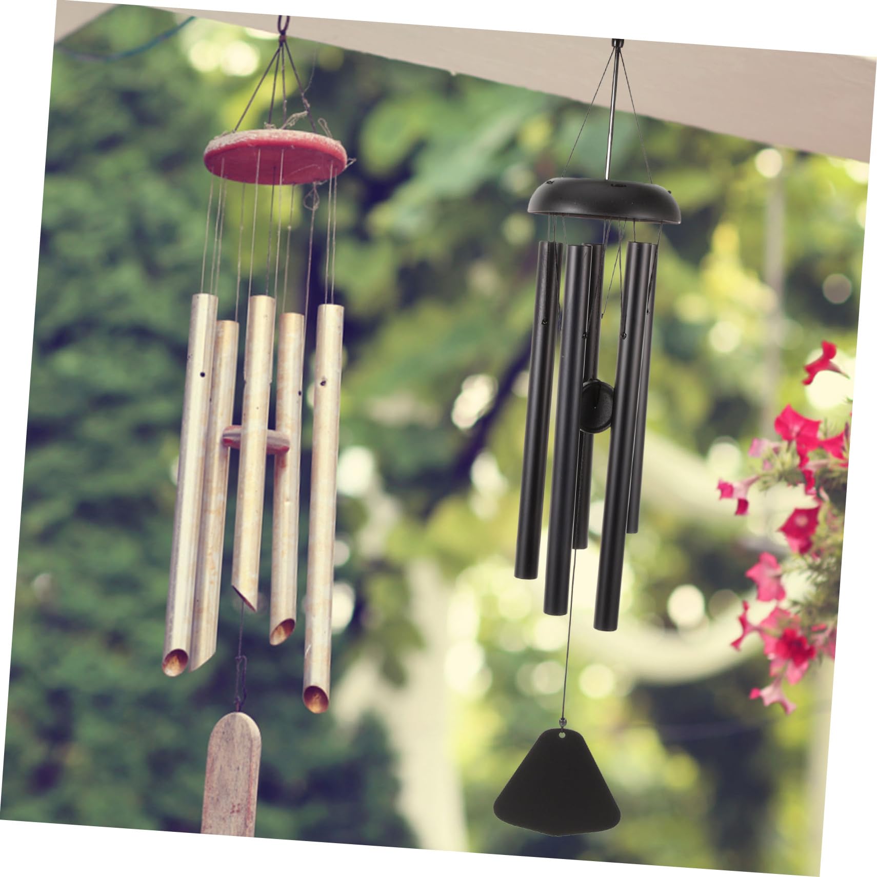 TOYANDONA 5 Sätze Altes Windspiel Windspiel Windspiele Für Draußen Glockenspiel Im Freien Gartenverzierungen Im Freien Outdoor-Ornamente Windspiele Für Draußen Metallwindspiel Schwarz Metall