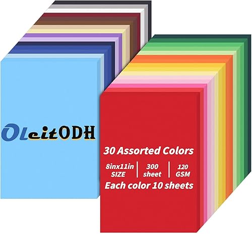 Miniatura 8 de Cartulina de colores con purpurina, 150 hojas, 8.5 x 11 pulgadas, papel brillante de cartulina de 25 colores surtidos, papel de construcción de 250