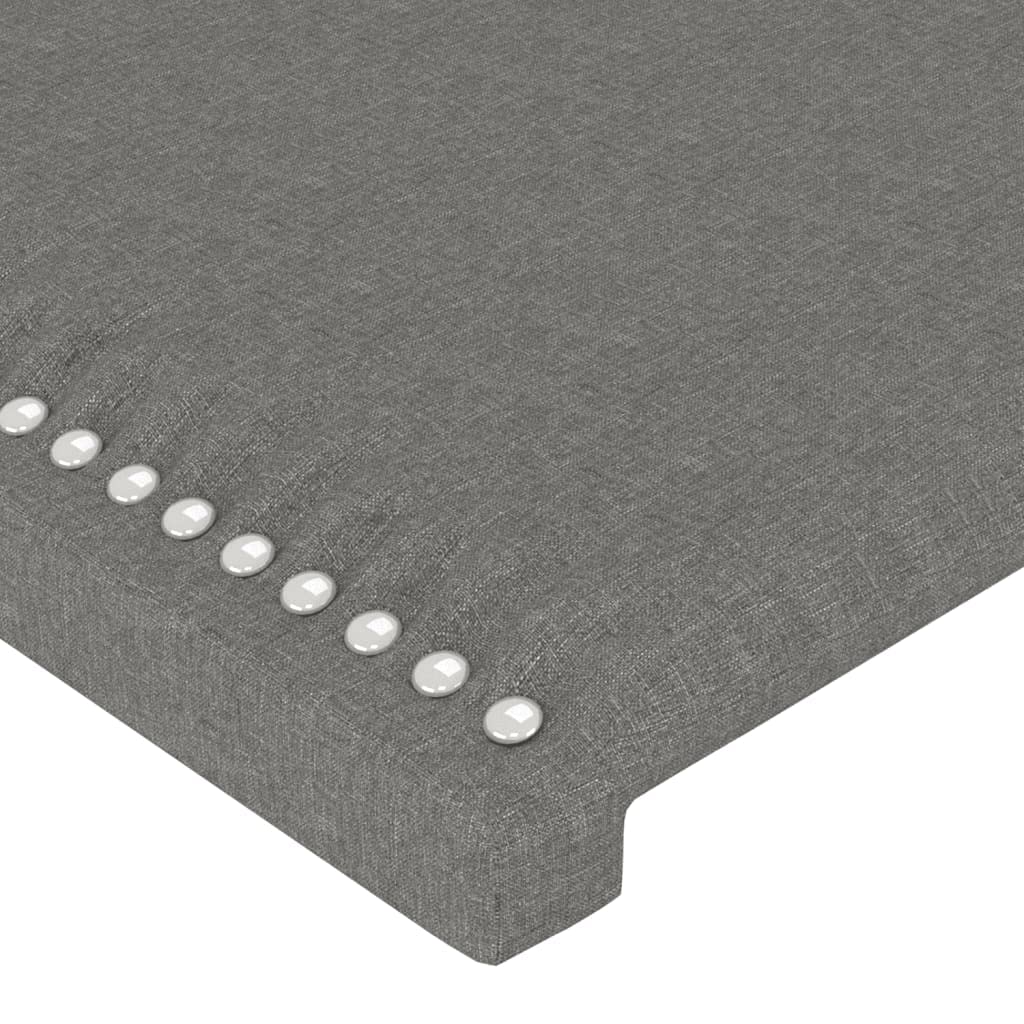 Zagłówek LED, ciemnoszary, 183 x 16 x 118/128 cm, materiał, regulacja wysokości, tapicerka, nowoczesny design, oddychający, trwały, do sypialni