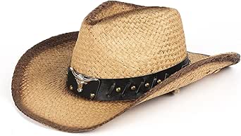 Zylioo Oversize XXL Straw Western Hats,Large Summer Fedora Hat,Unisex