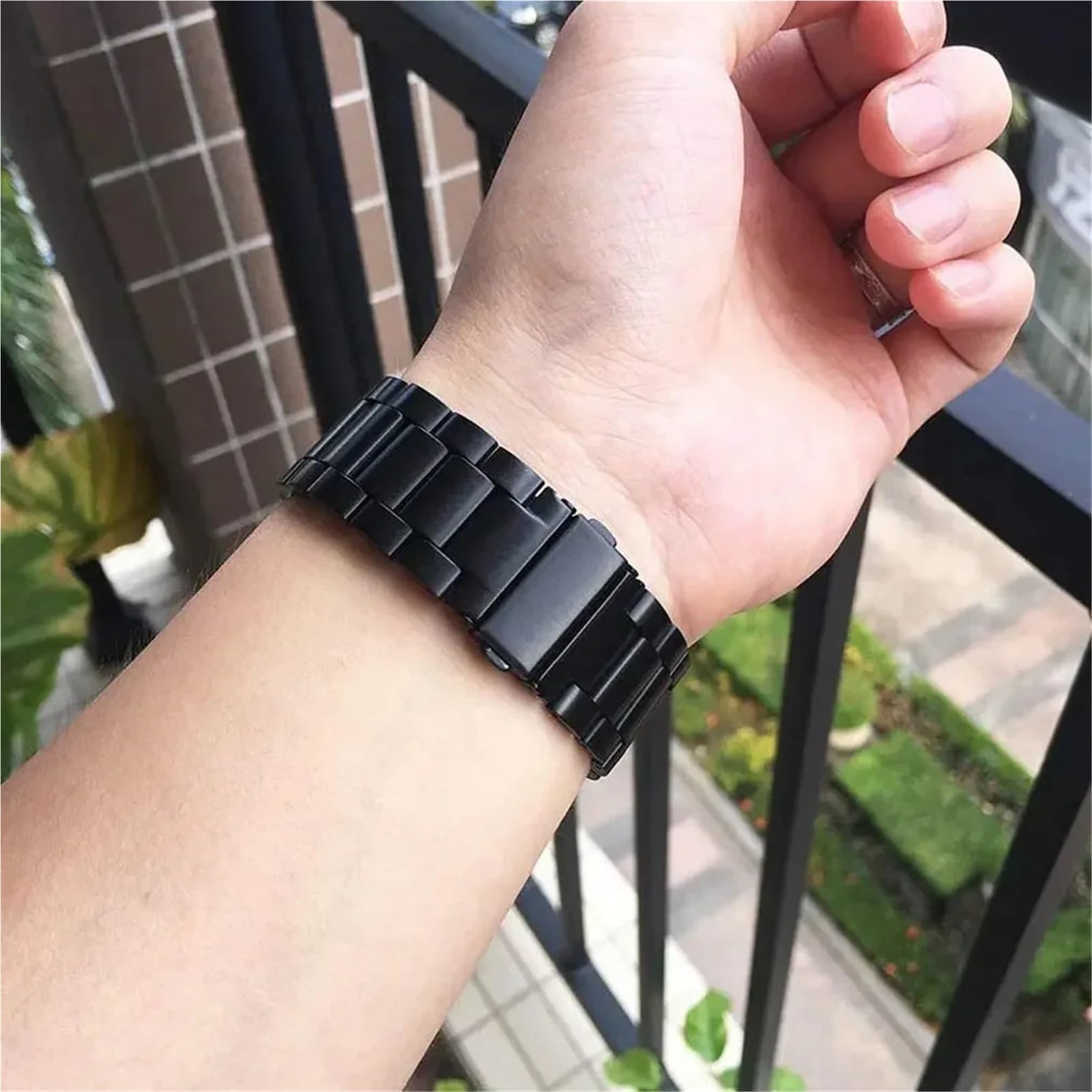 18 mm 20 mm 22 mm Metall Uhr Ersatzarmband Edelstahl Armband (Gold_20 mm)