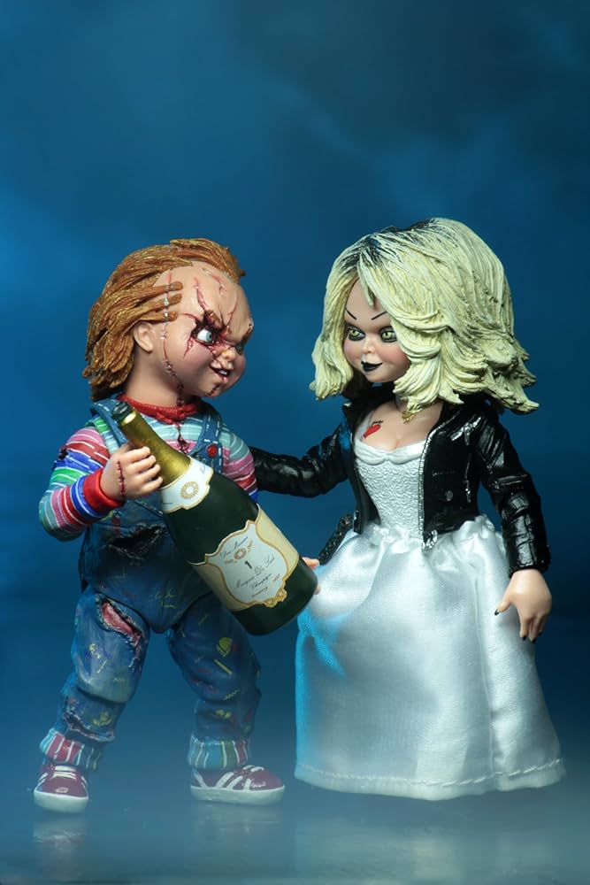 [レア]NECA製 CHUCKY & TIFFANYフィギュア Neca Chucky & Tiffany Figurki Kolekcjonerskie, Wielokolorowy