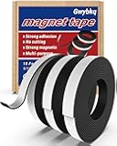 Magnetic Tape 3 Rolls 30Ft Flexible Magnet Strips with Strong Adhesive Backing (Each 10 Feet x 1/16