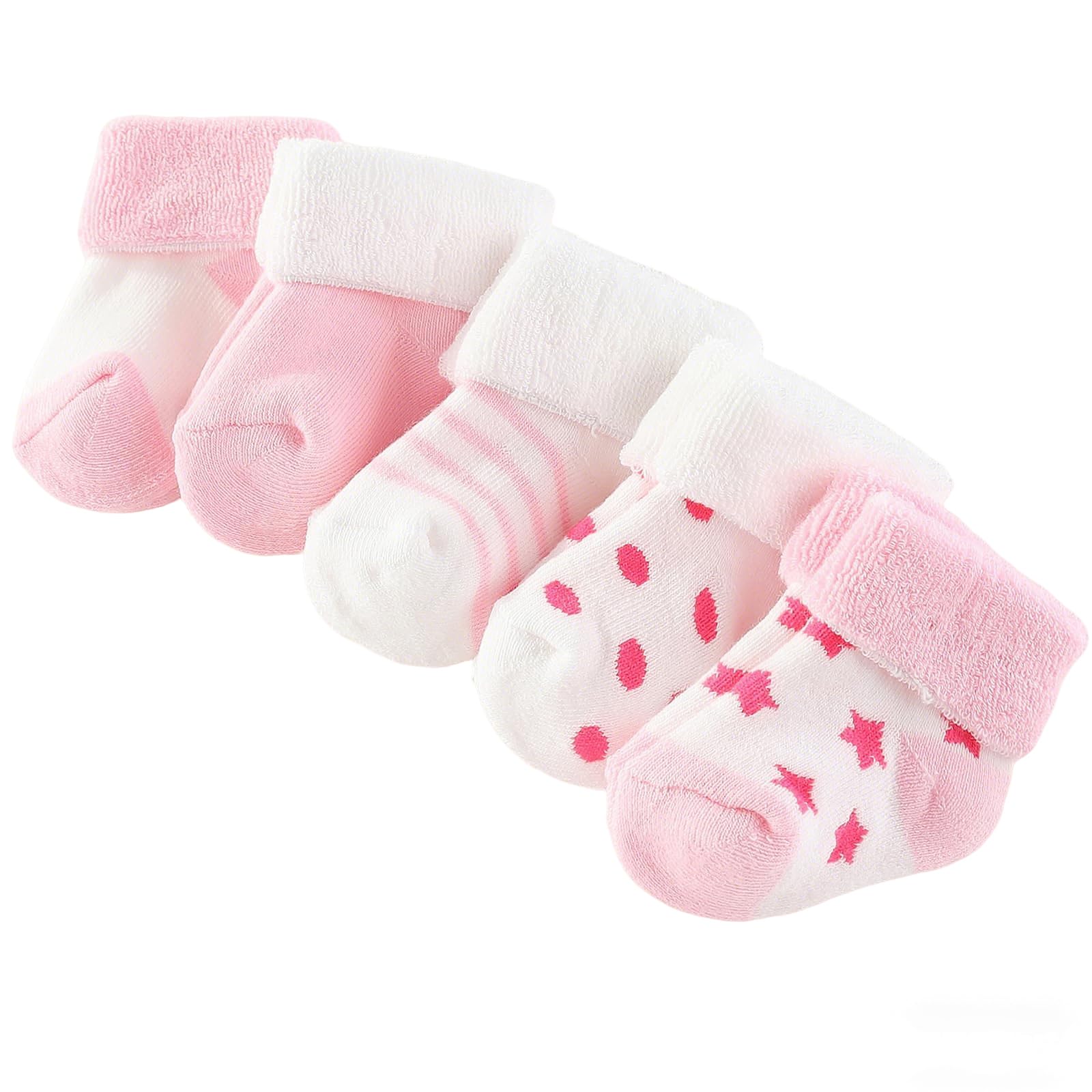 Lafefe Baby Terry Warm Socks - Unisex baby Boy and Girl socks 0-12 Months Toddler Cute Cotton Socks Cozy Thick Newborn Sock 5 Pack