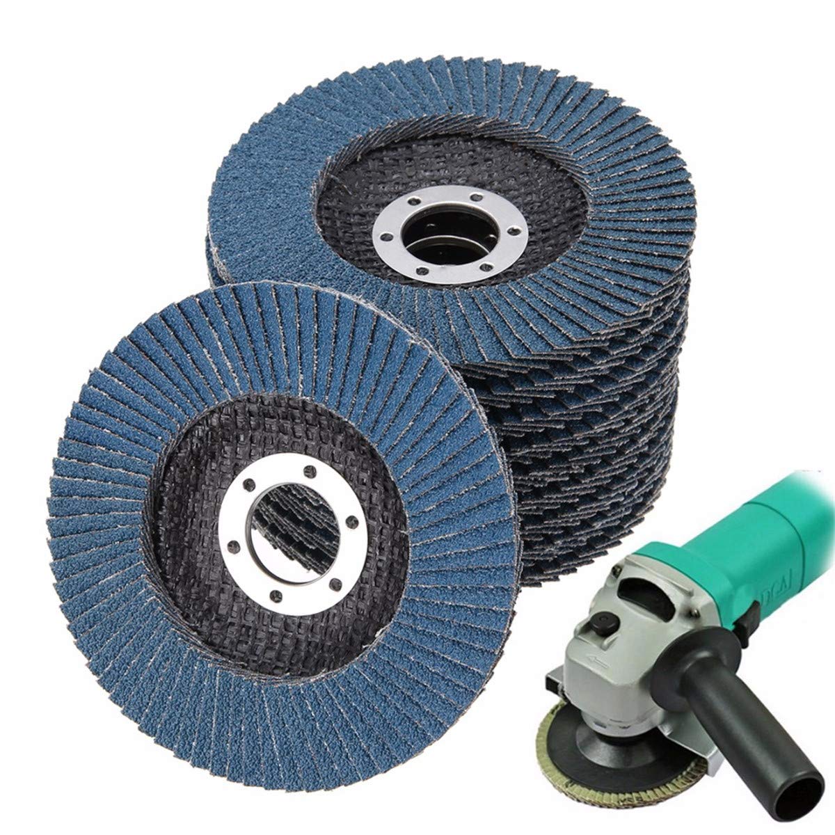 Nisorpa - Discos de lija de óxido de zirconia de 125 mm, 50 unidades de discos abrasivos industriales, discos de lija de acero inoxidable, discos de lijado de 40 granos para amoladora angular