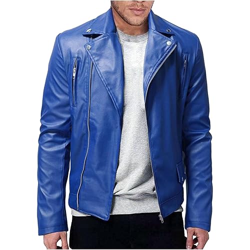 Men's Leather Jacket 2025 Motorcycle Bomber Jacket Windproof PU Vintage Jacket Fall Winter Fashion Clothes