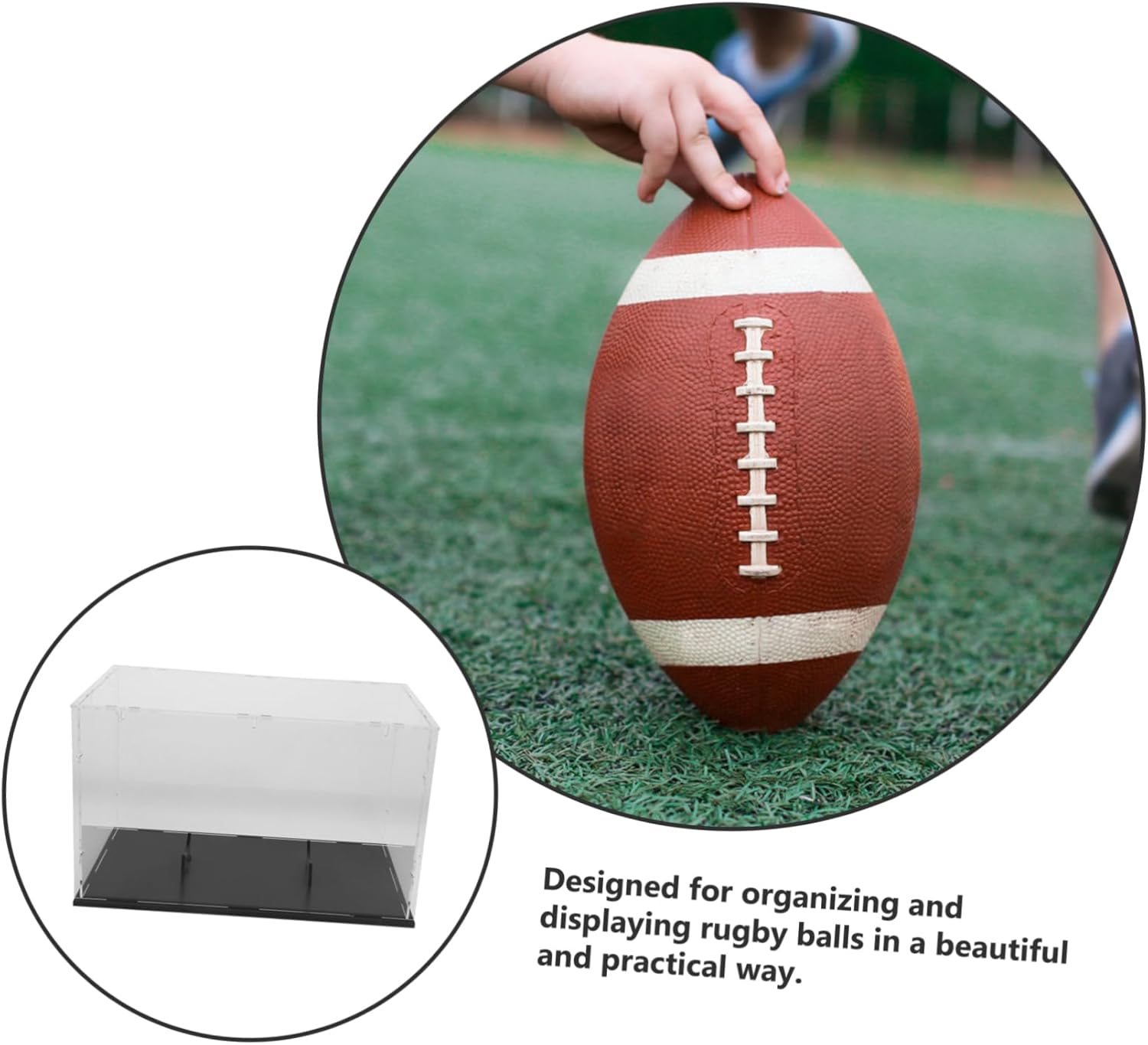 Sports Baseball Display Case Rugby Case Acrylic Rugby Storage Box Multi-use Holder