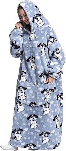 Miniatura 3 de Oversized Wearable Blanket Hoodie for Adults - Extra Long Womens Blanket Sweatshirt