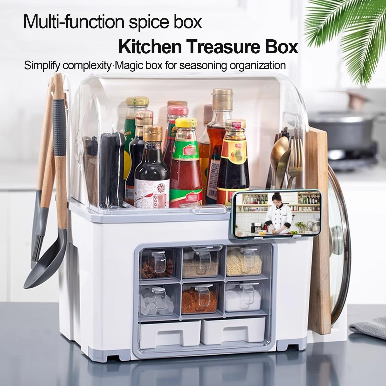 Amazon.com: BREZO Multifunctional Kitchen Seasoning Box, Household