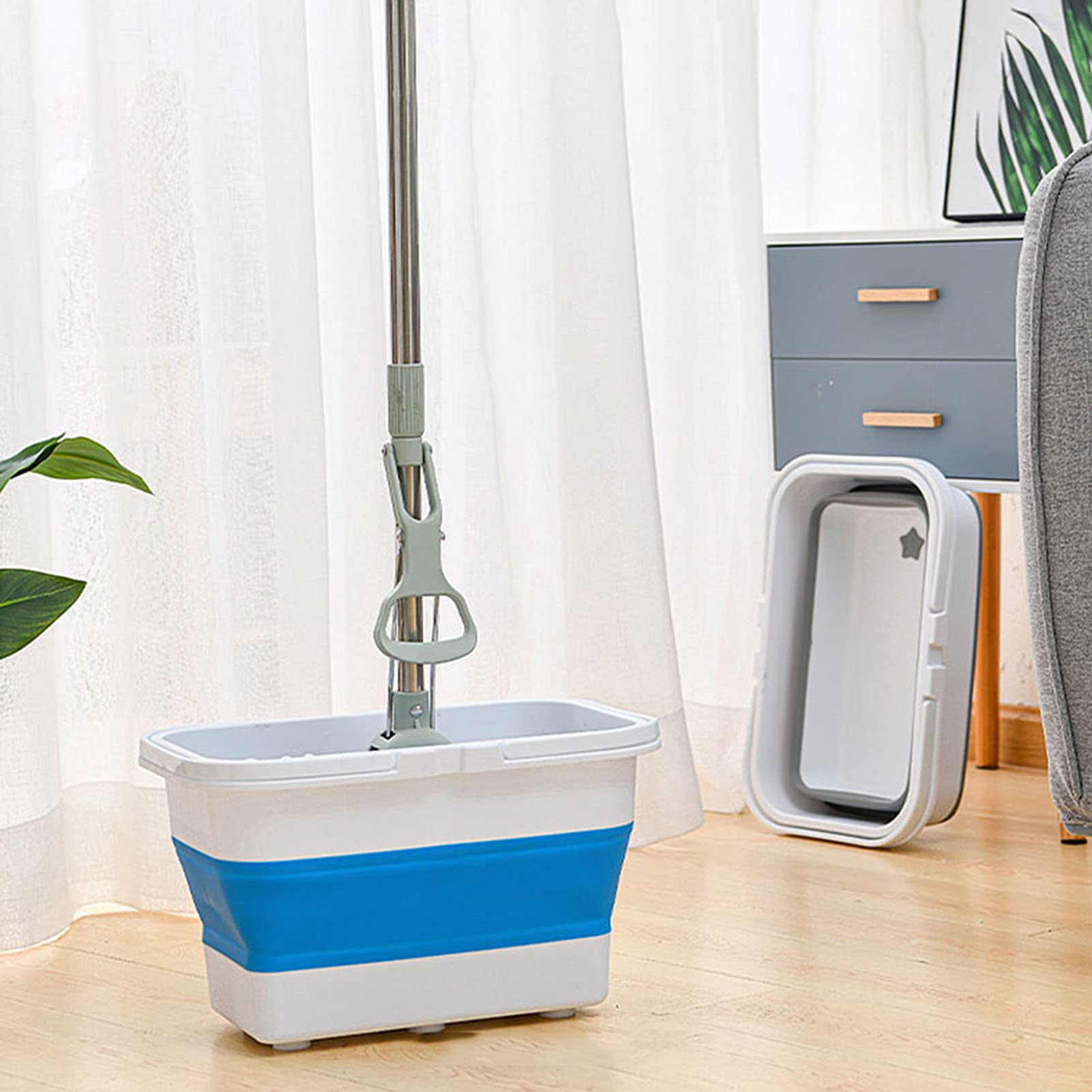 Flatware Cubo Plegable, Contenedor Almacenamiento Plegable Acampar Cubo Plegable 13l Cubo Ligero Portátil para Acampar Viajar Senderismo Pesca Navegar Y Jardinería