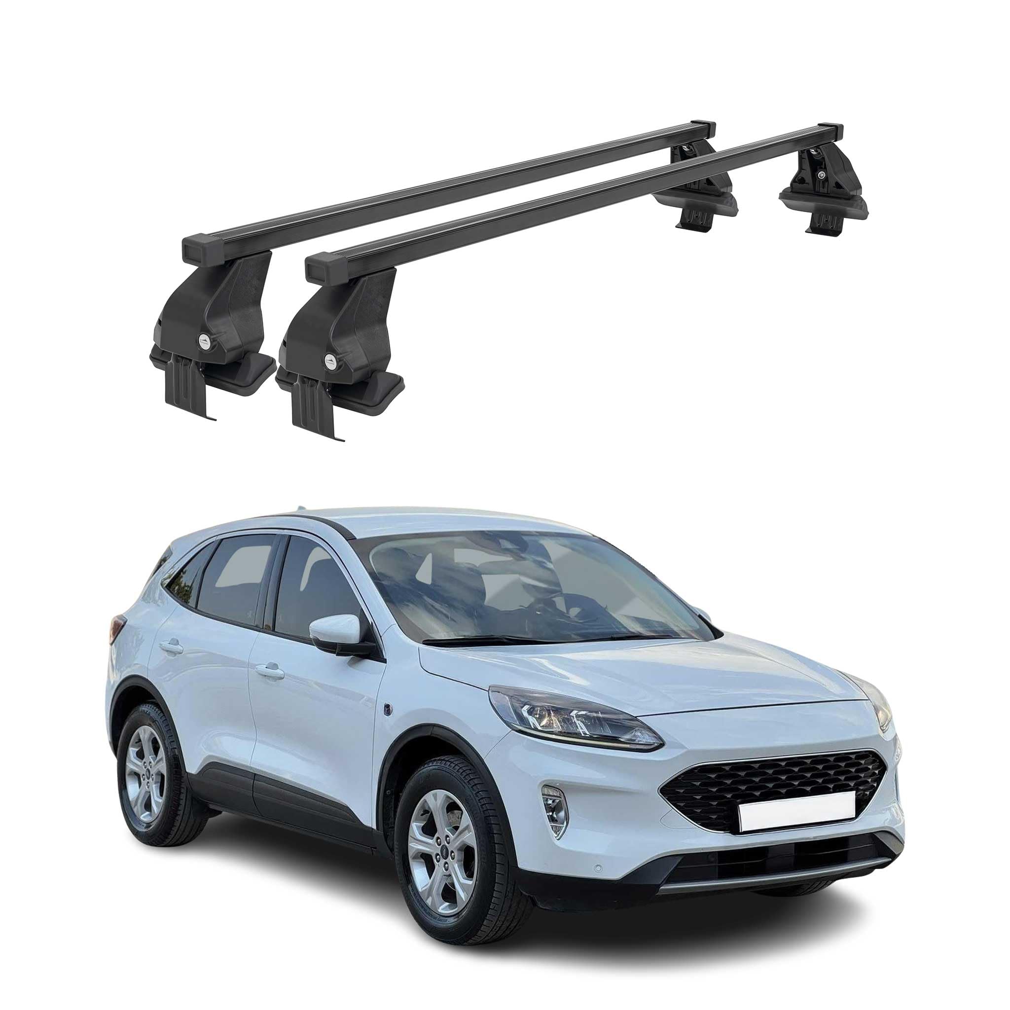 OMAC Barre Portatutto Trasversali Acciaio per Ford Fiesta mk6 2013-2017 FL – Bloccabile – Testato City Crash – DIN 75302