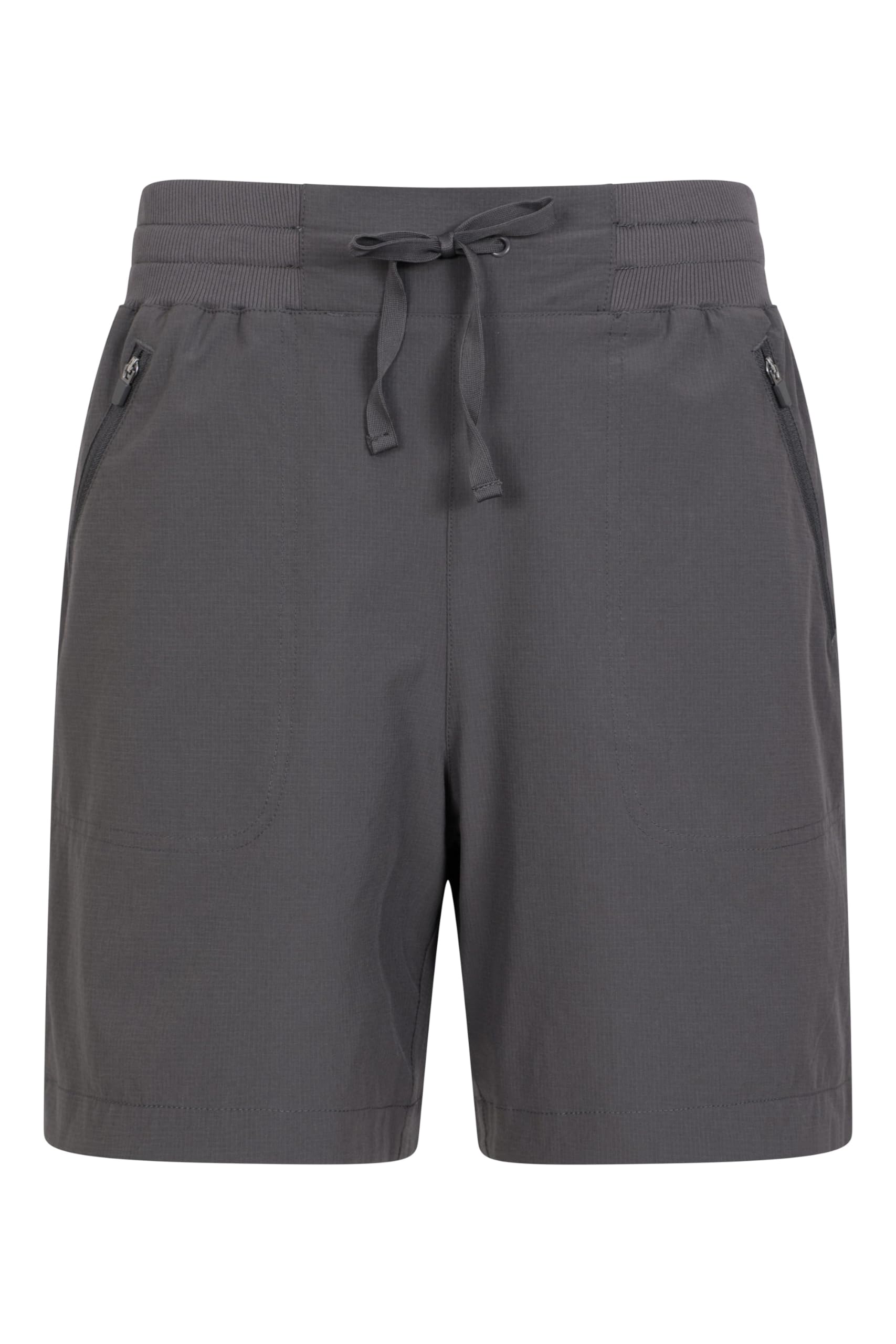 Mountain Warehouse Women's Dark Grey Explorer Shorts - Zipped Pockets Short Trousers, Drawcord Pants, Lightweight -For Outdoors, Hiking Size 16