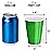 DecorRack Dark Green Plastic Cups, 12 oz Disposable Cups, Reusable Party Supplies (120 Count)