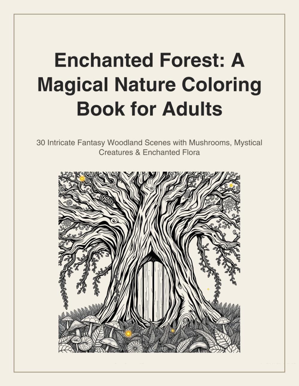 Enchanted Forest: A Magical Nature Coloring Book for Adults: 30 Intricate Fantasy Woodland Scenes with Mushrooms, Mystical Creatures & Enchanted Flora