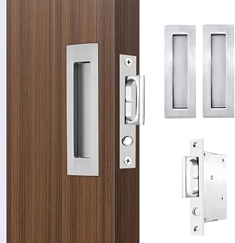 Dontay Sliding Pocket Door Handles,Heavy Duty Flush Edge Pull,4.72,Nickel