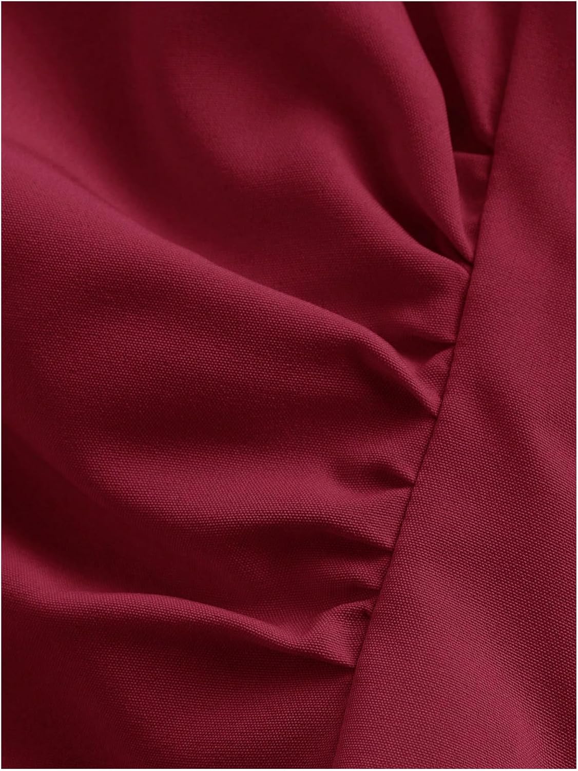 Floerns Women's Bell Sleeve Button Down Shirts V Neck Ruched Fall Clothes Blouse Tops - Image 4