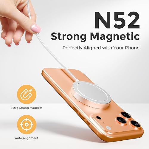 Miniatura 4 de Cargador inalámbrico rápido de 25 W cargador inalámbrico magnético ultra delgado compatible con Apple iPhone 16e 16 15 14 13 12 Series para AirPods