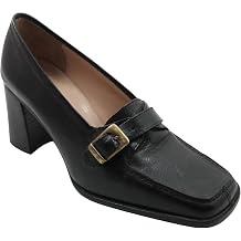 DA'VINCI Designer Women's Dress/Casual Leather Low Heel Square Heel and Toe Shoes
