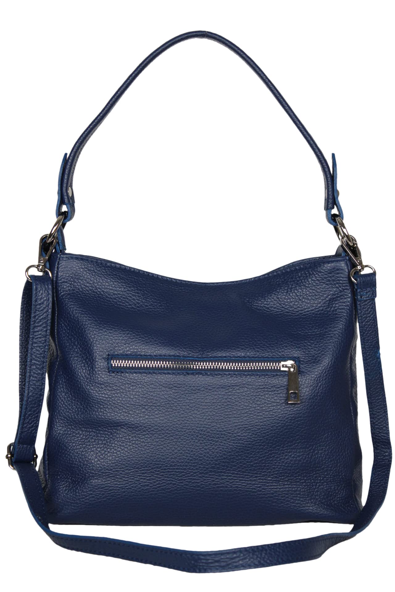 AMBRA Moda GL35 - Borsa a mano, borsa a spalla, borsa a tracolla donna in vera pelle vacchetta grana