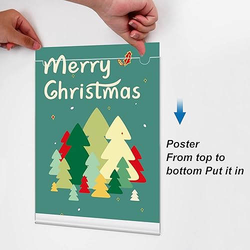 Miniatura 3 de Relx Soporte acrílico para letreros de 8.5 x 11 pulgadas, soporte de exhibición de acrílico con tornillos y cinta 3M, marcos transparentes de