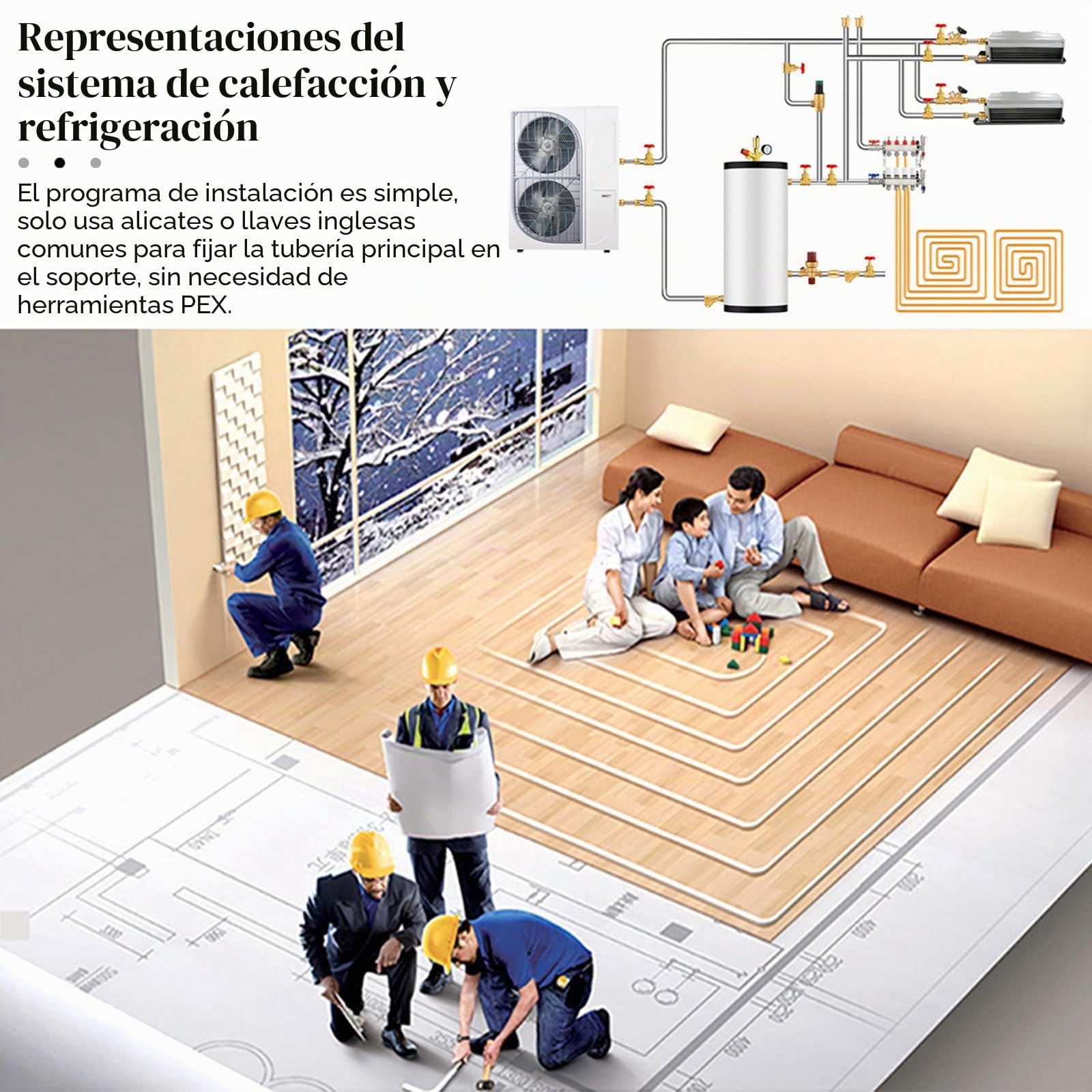 Distribuidor Circuito Calefacción, Calefacción Por Suelo Radiante 4 Circuitos Caudalímetro Suelo Radiante Sistema Calefacción Por Suelo Radiante Acero Inoxidable Con Caudalímetro Rosca Exterior 3/4"