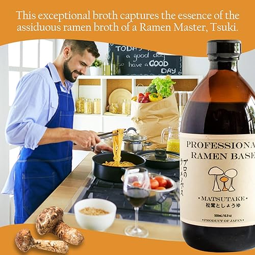 Miniatura 4 de Tsuki Matsutake - Base de ramen profesional de champiñones Shoyu (16.9 fl oz) - Base de ramen japonesa auténtica para fideos instantáneos, sopa y