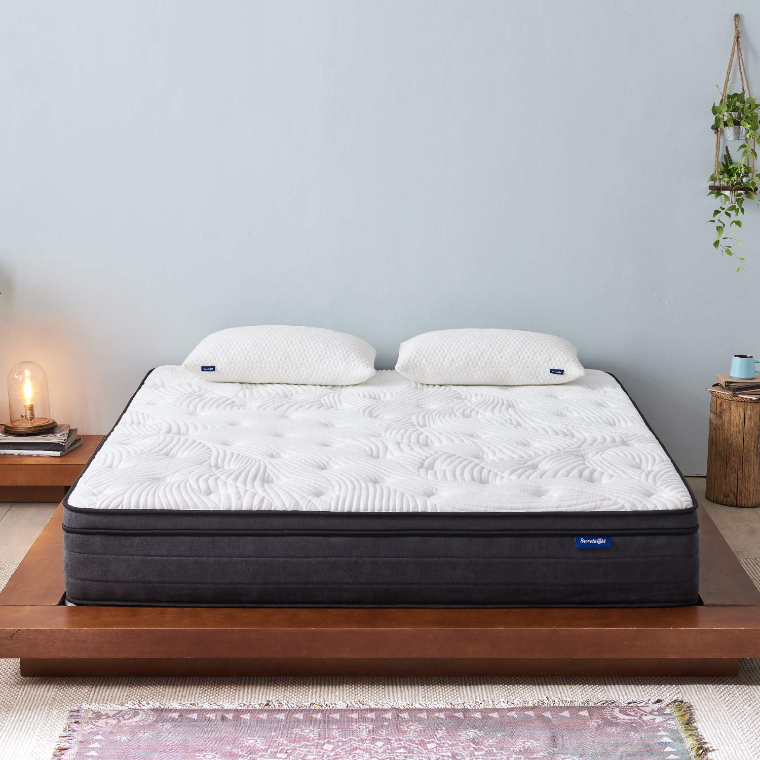 Sweetnight Queen Mattress- Queen Size Mattress in a Box, 10 Inch Pillow Top Gel Memory Foam Hybrid Mattress with Motion Isolating Individually Wrapped Coils, Bed Mattresses for Pressure Relief