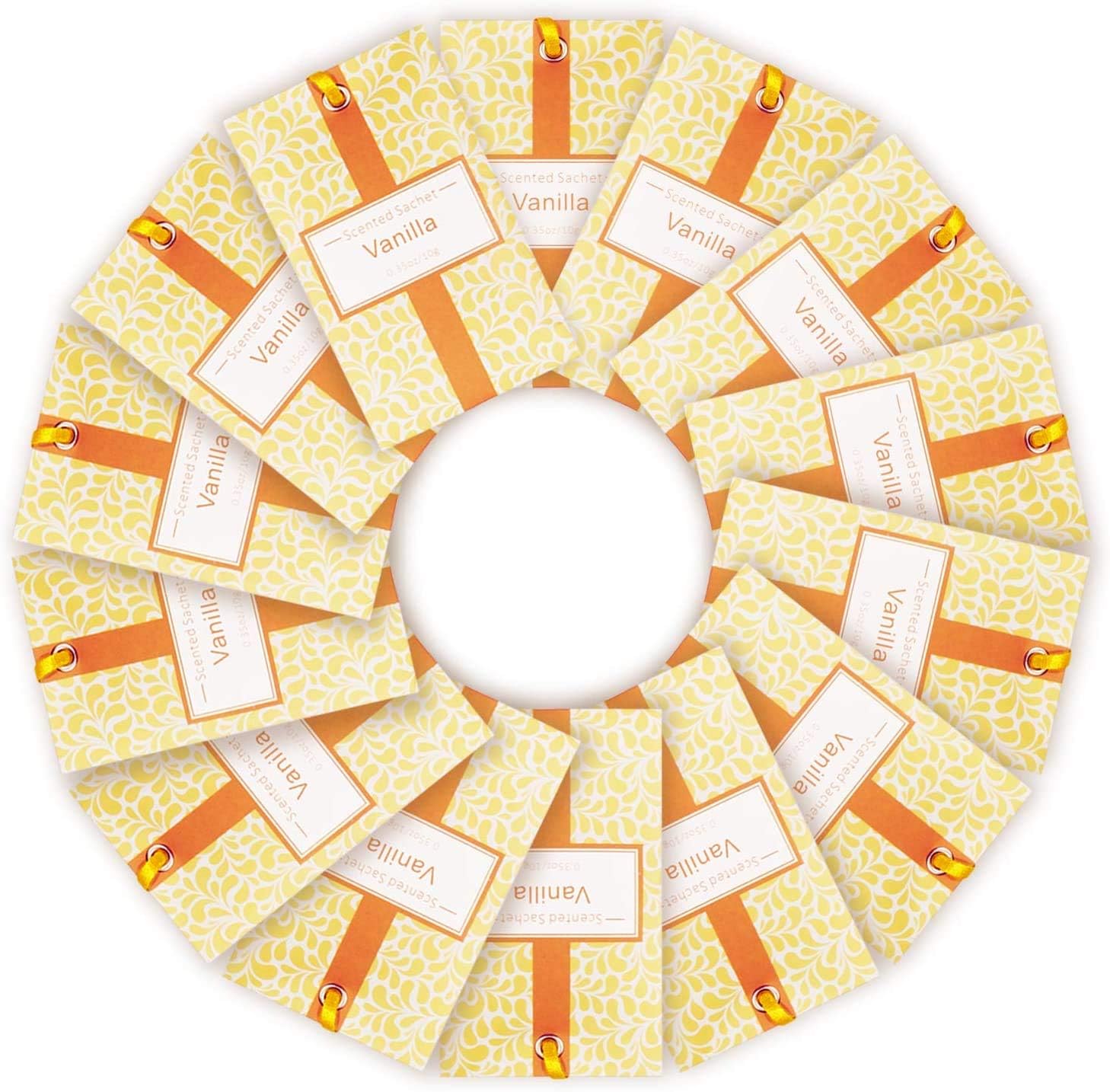 LA BELLEFÉE Scented Sachets Vanilla Fragrance Packets Perfume Envelopes Sachets, Idea for Mom, Home, Wardrobe, Drawer, Car, Closets. 14-Packs