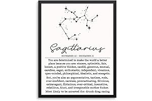 Quirky Horoscope Wall Art: Perfectly Imperfect Sagittarius Poster