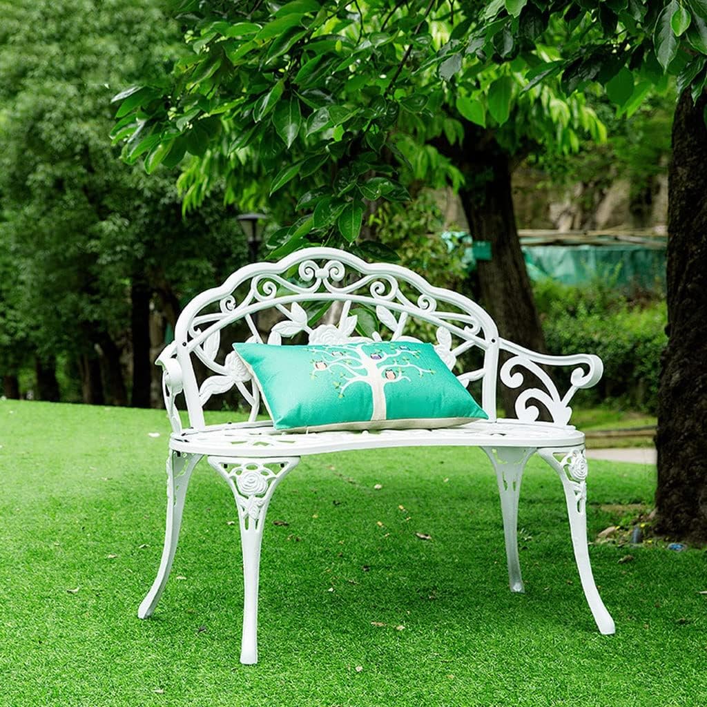 Patio Benches for Outdoors Outdoor Bench Lounge Bronze Cast Aluminum Furniture Decorative for Garden Patio Balcony Backyard Garden Benches for Outdoors